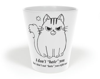 Grumpy Kitty Latte Mug, 12oz