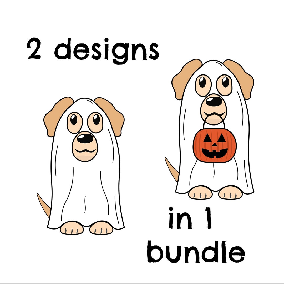 Golden Retriever Dog Ghost Halloween SVG PNG Bundle, Halloween Gifts ...