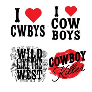 Wild Wild Western Bundle mit SVGs und PNGs Bundle l Western Gifts l Retro West l Es lebe Cowgirls l Cowboy Killer l Cactus Art l