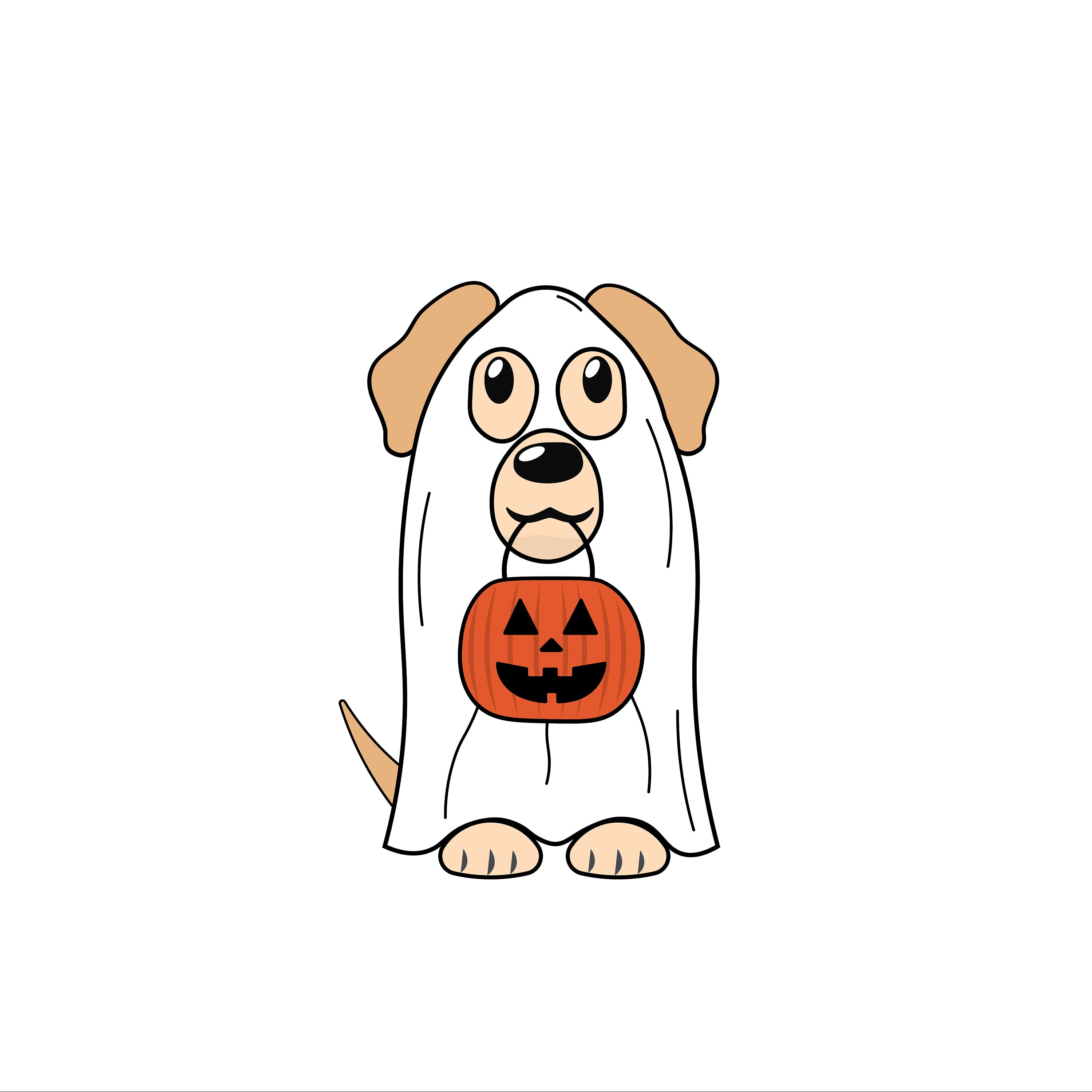 Golden Retriever Dog Ghost Halloween SVG PNG Bundle, Halloween Gifts ...