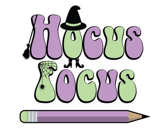 Hocus Focus 先生のハロウィン SVG PNG バンドル、秋の先生へのギフト、ハロウィン スクール シャツ、不気味な先生、昇華デザイン、クリカット ファイル