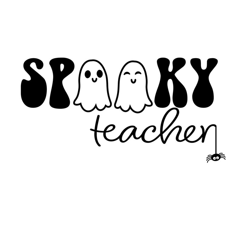 Spooky Teacher Halloween SVG PNG Bundle, Fall Teacher Gift, Halloween Teacher Shirt, Spooky