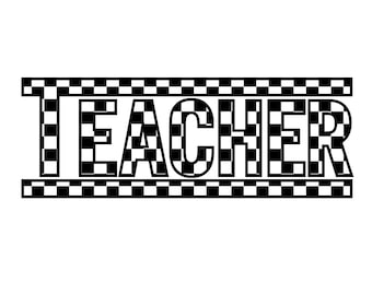 Checkered Shoe Inspired Teacher SVG PNG Bundle, Teacher Appreciation Gift, Back to school svg, custom teacher shirt, printable school art