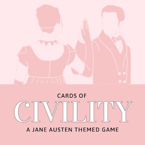 Cartas de civilidade: um jogo de cartas com tema de Jane Austen