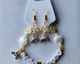 Love Story  Bracelet and Earring Set