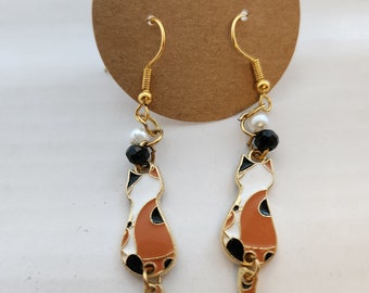 Cat Dangle Earrings