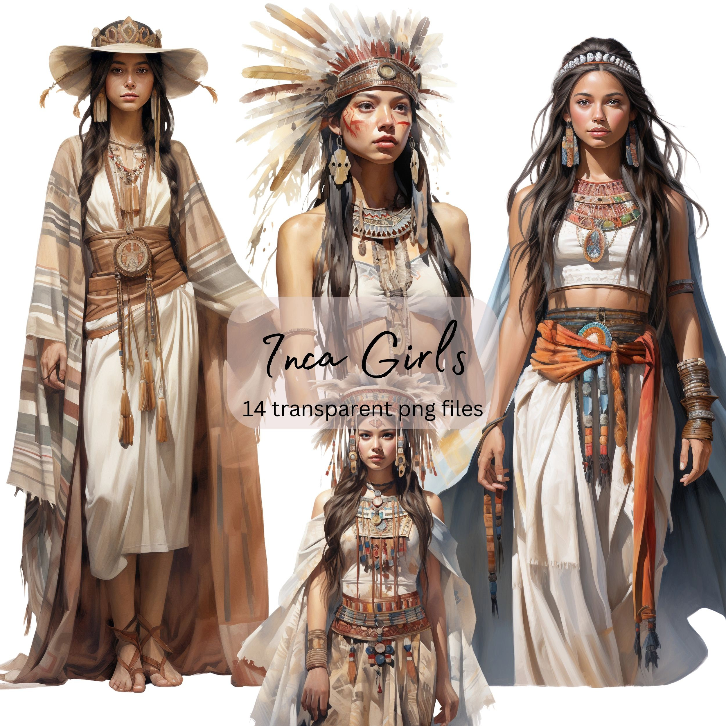 Ancient Inca Girls Clipart, Transparent PNG, Pretty Girls Clipart ...