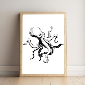 PRINTABLE Octopus Digital Print Wall Art