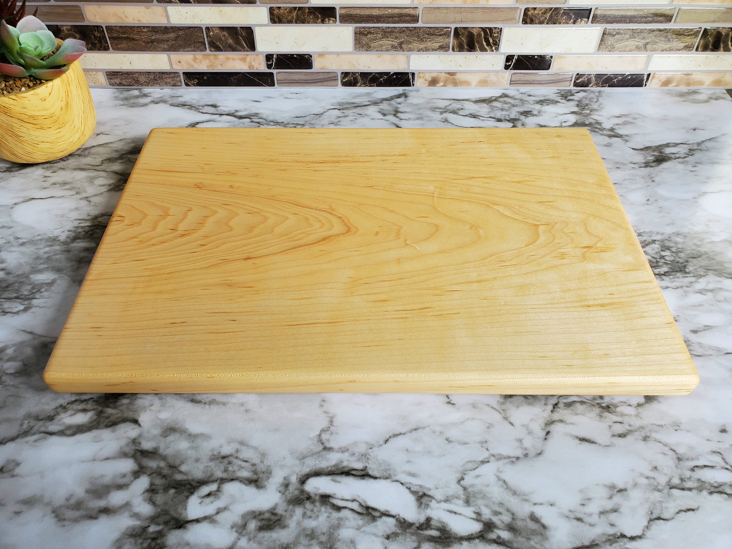 Solid Maple Wood Cutting Board, Nontoxic No Glue Cutting Board