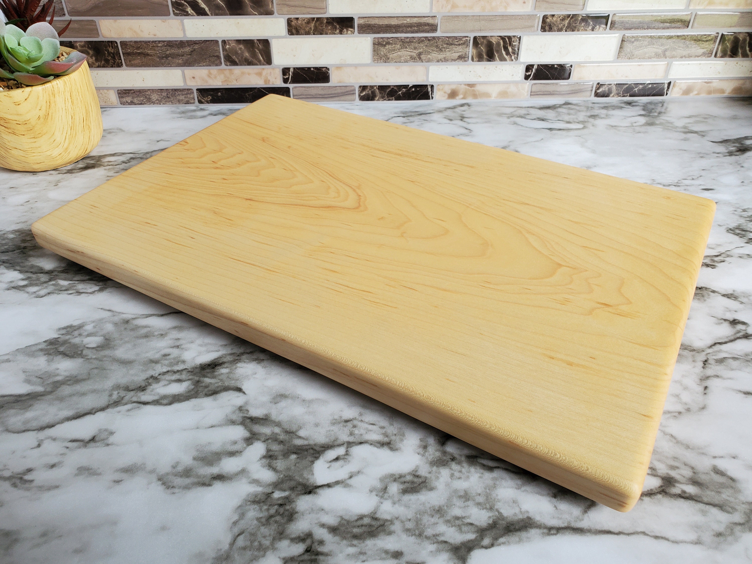 Solid Maple Wood Cutting Board, Nontoxic No Glue Cutting Board