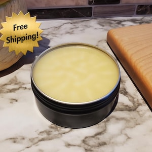 Après-shampoing non toxique à l'huile de noix de coco et à la cire d'abeille, finition entièrement naturelle pour planche à découper sans pétrole, 4 oz