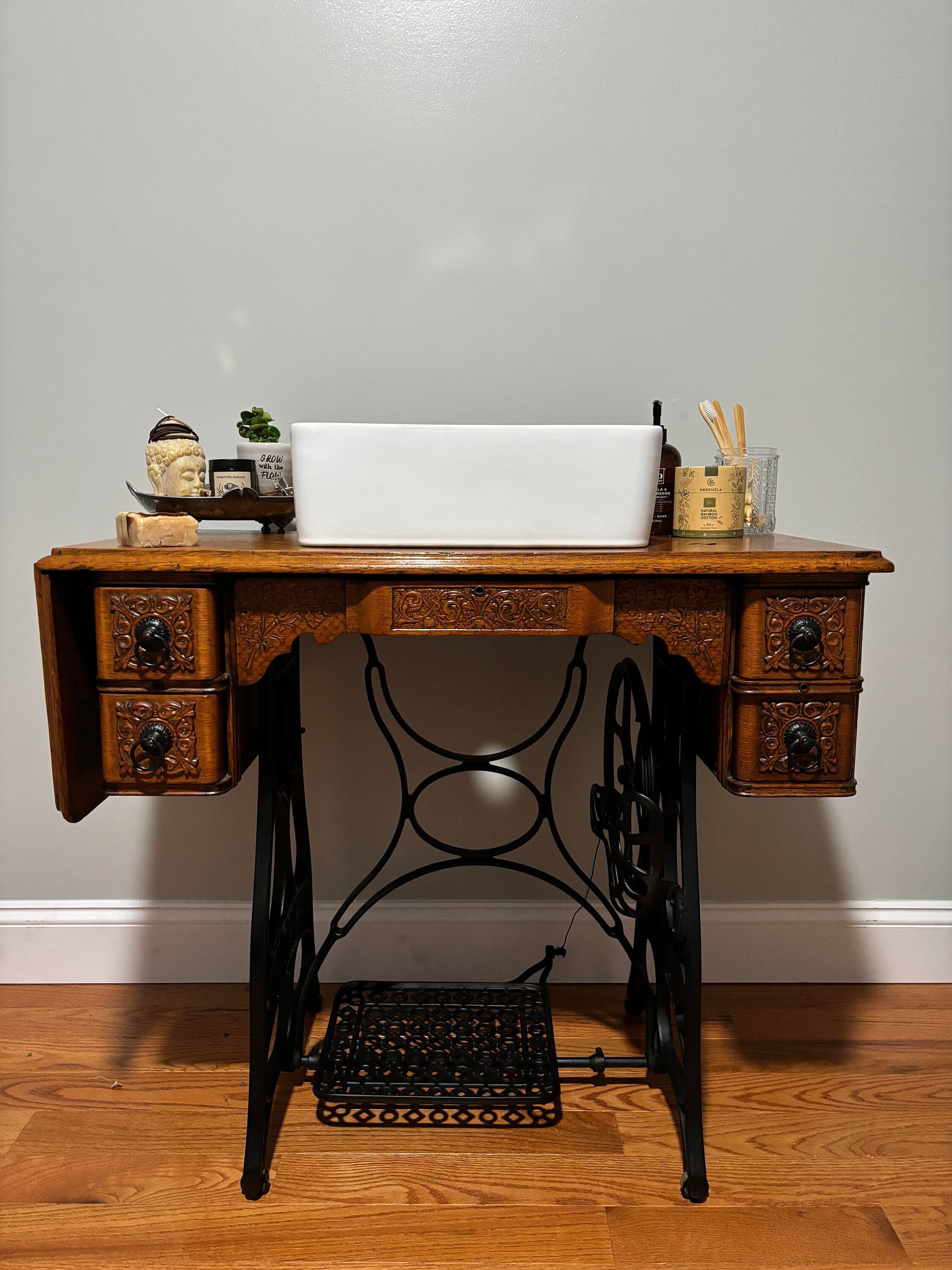 Vintage Singer Sewing Machine Treadle Table - Etsy