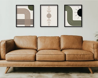 Boho Art Prints, Digital Prints, Mid-Century Modern, Wall Art, Home Decor, Neutral Modern, Earth Tones