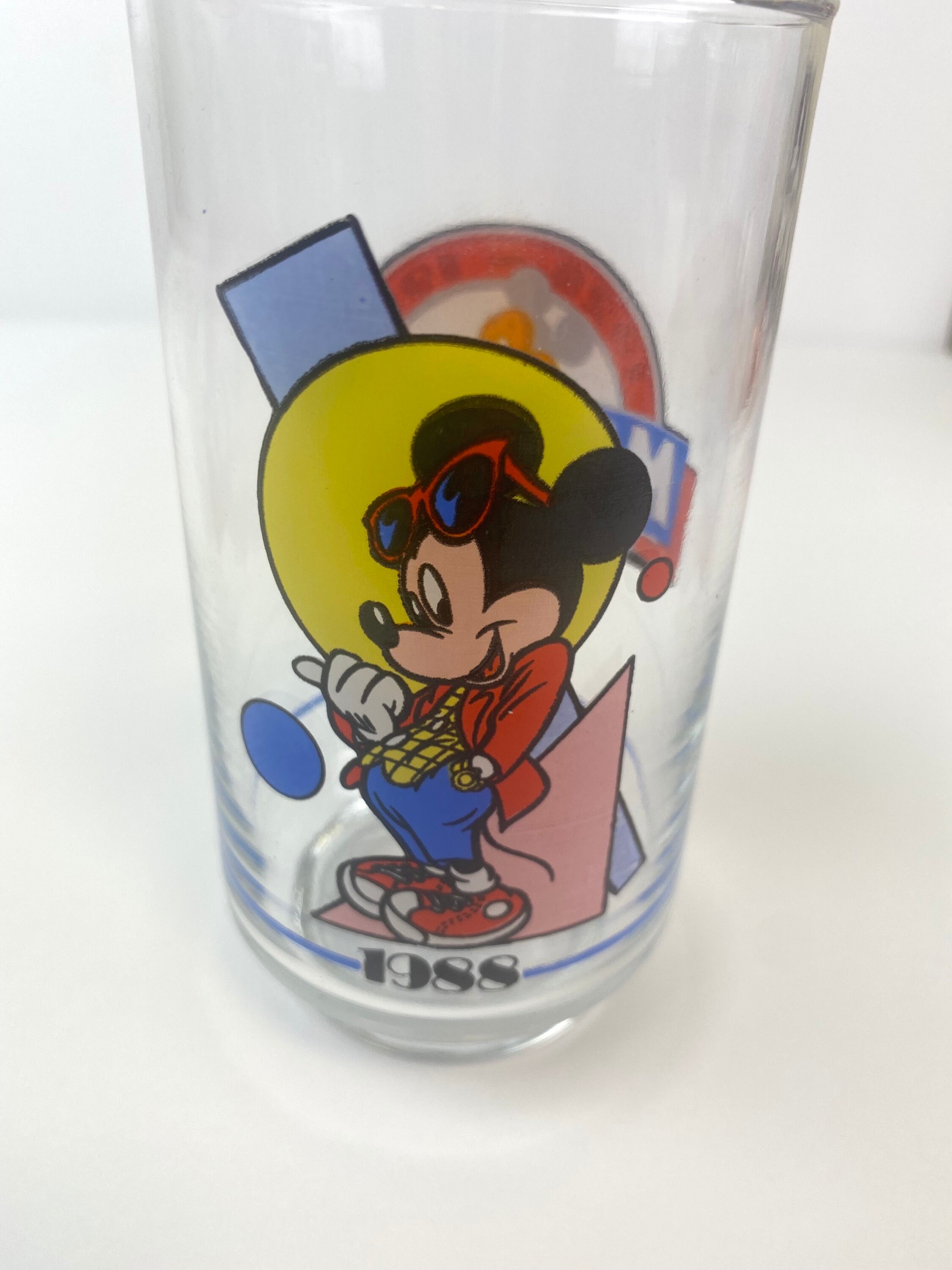Disney Mickey Mouse60th Anniversary 19281988 Vintage Drinking Glasses