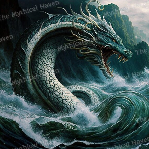 Jörmungandr, Wall Art, Norse Mythology, Instant Download, Viking