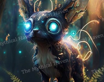 Puca, Pooka, Celtic, Germanic, Mythology,  Instant Download, AI Art, Wall Art