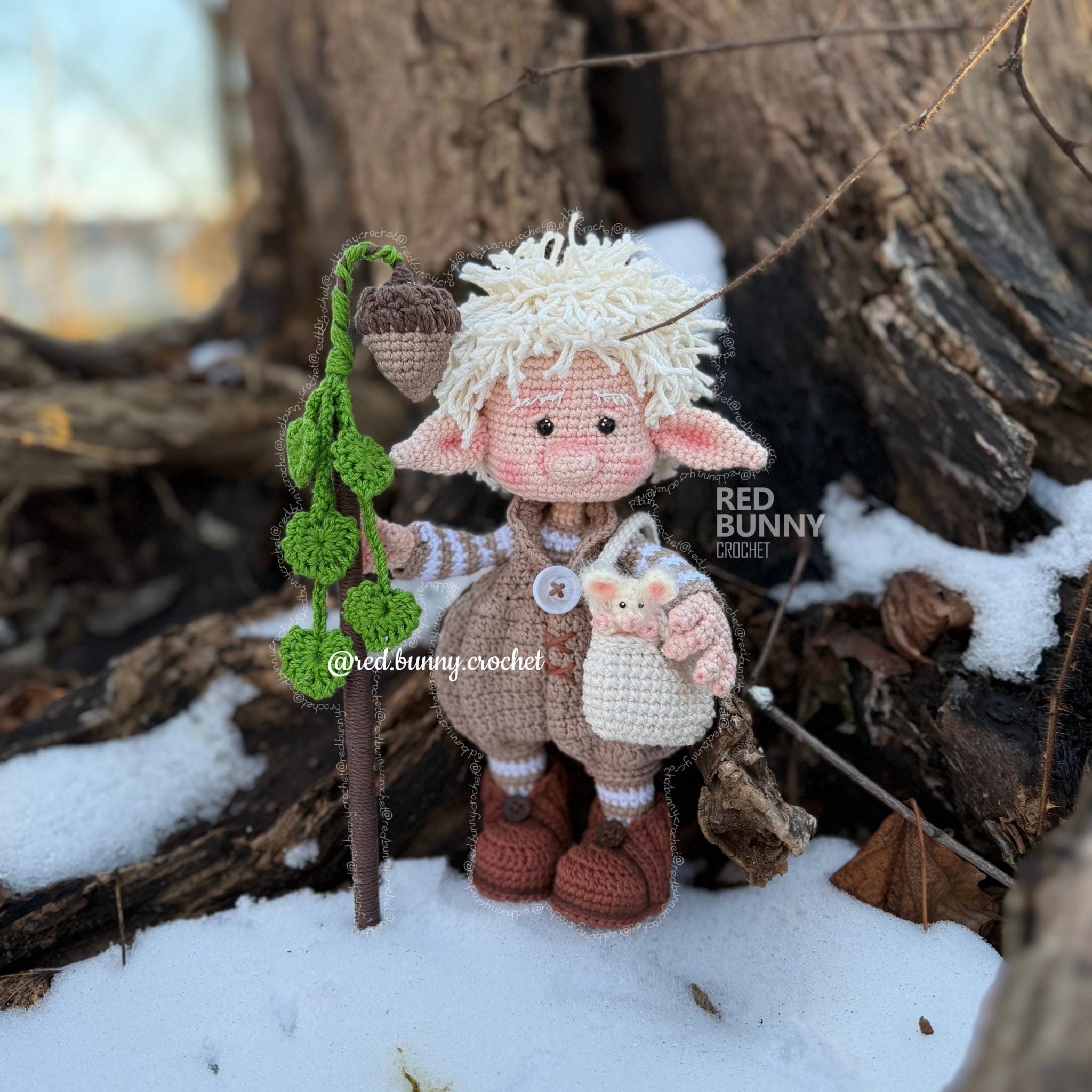 Forest elf crochet pattern bundle 2 PDF Files Amigurumi doll boy ENGLISH & SPANISH - Thumbnail 2