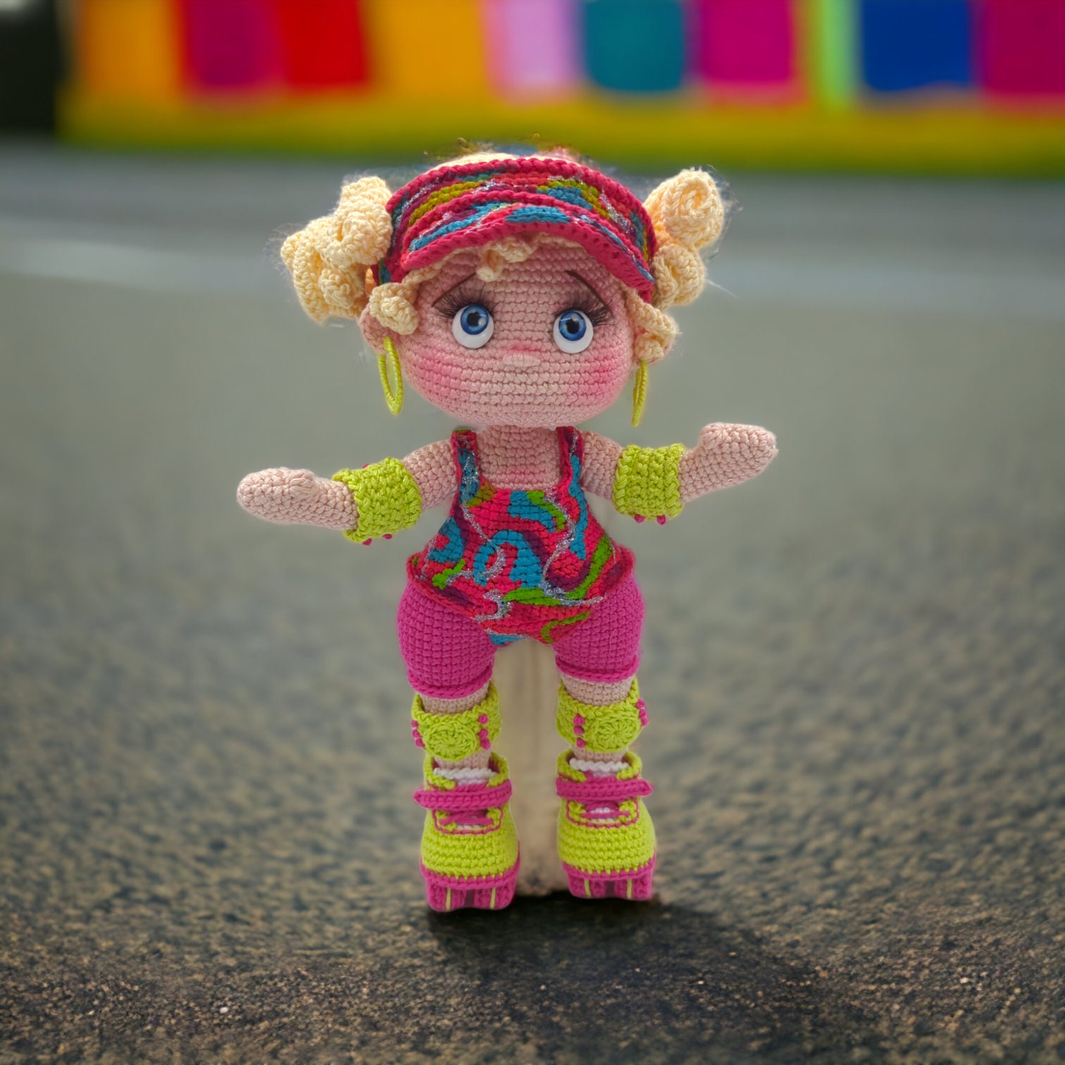Crochet pattern barbie baby skater amigurumi doll - Thumbnail 2