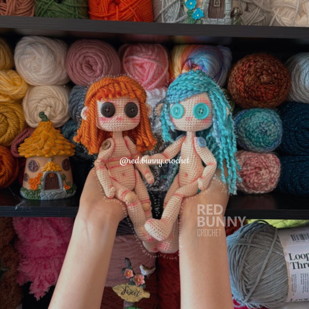 Body Base crochet pattern PDF File Ragdoll Amigurumi doll 2 bodies + 2 wigs ENGLISH & SPANISH - Thumbnail 3