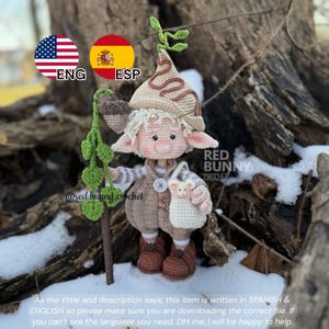 Patrón de crochet Elfo del bosque paquete 2 archivos PDF Muñeco amigurumi niño INGLÉS Y ESPAÑOL