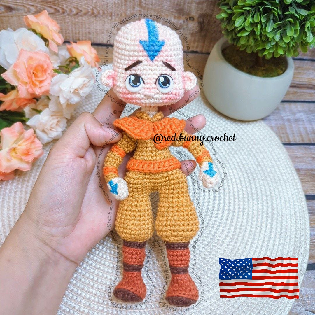 Avatar crochet pattern naughty boy amigurumi doll ENGLISH & SPANISH