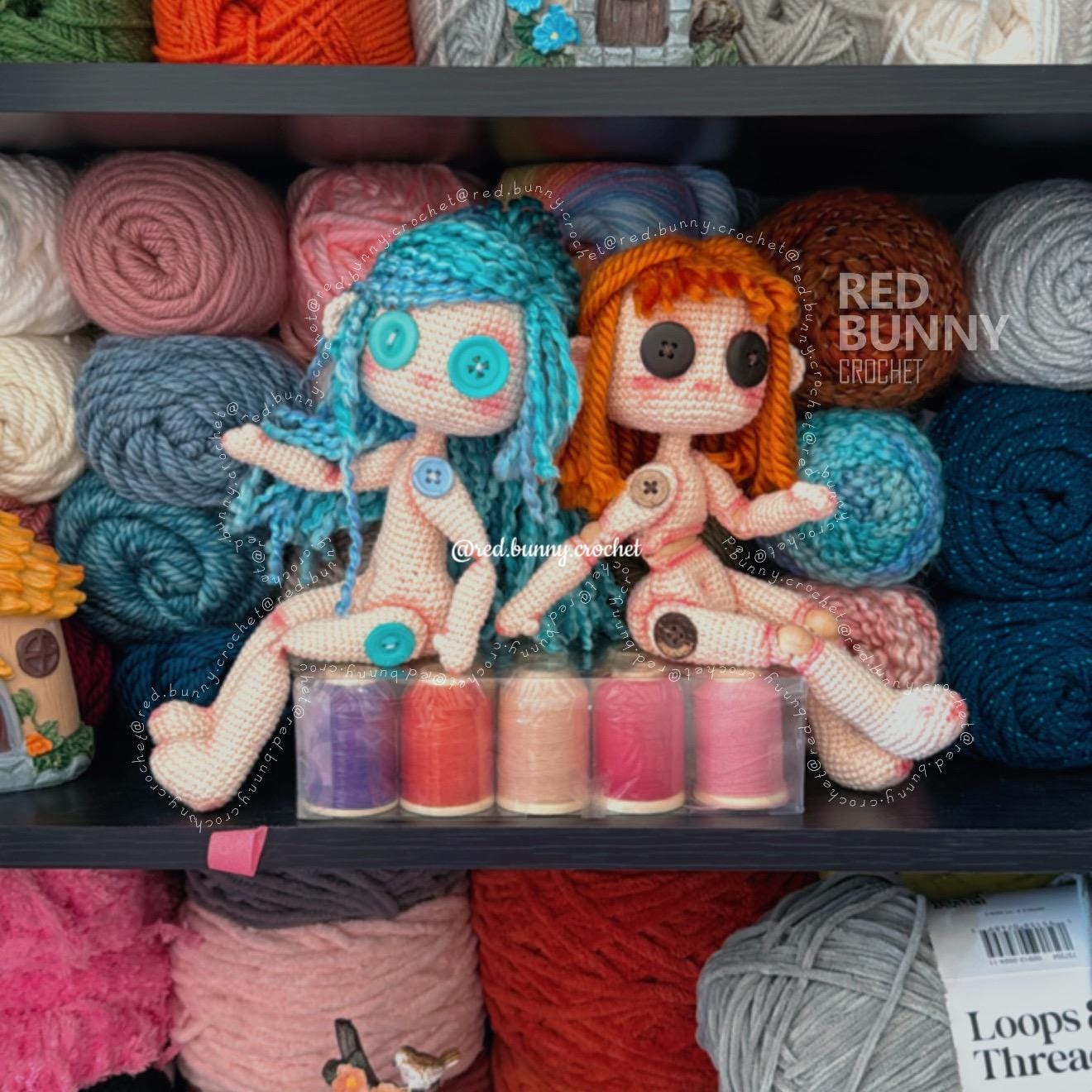 Body Base crochet pattern PDF File Ragdoll Amigurumi doll 2 bodies + 2 wigs ENGLISH & SPANISH - Thumbnail 4