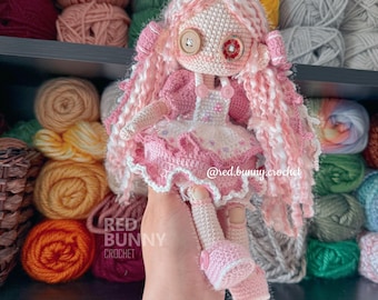 Ragdoll crochet pattern PDF File Amigurumi doll ENGLISH & SPANISH