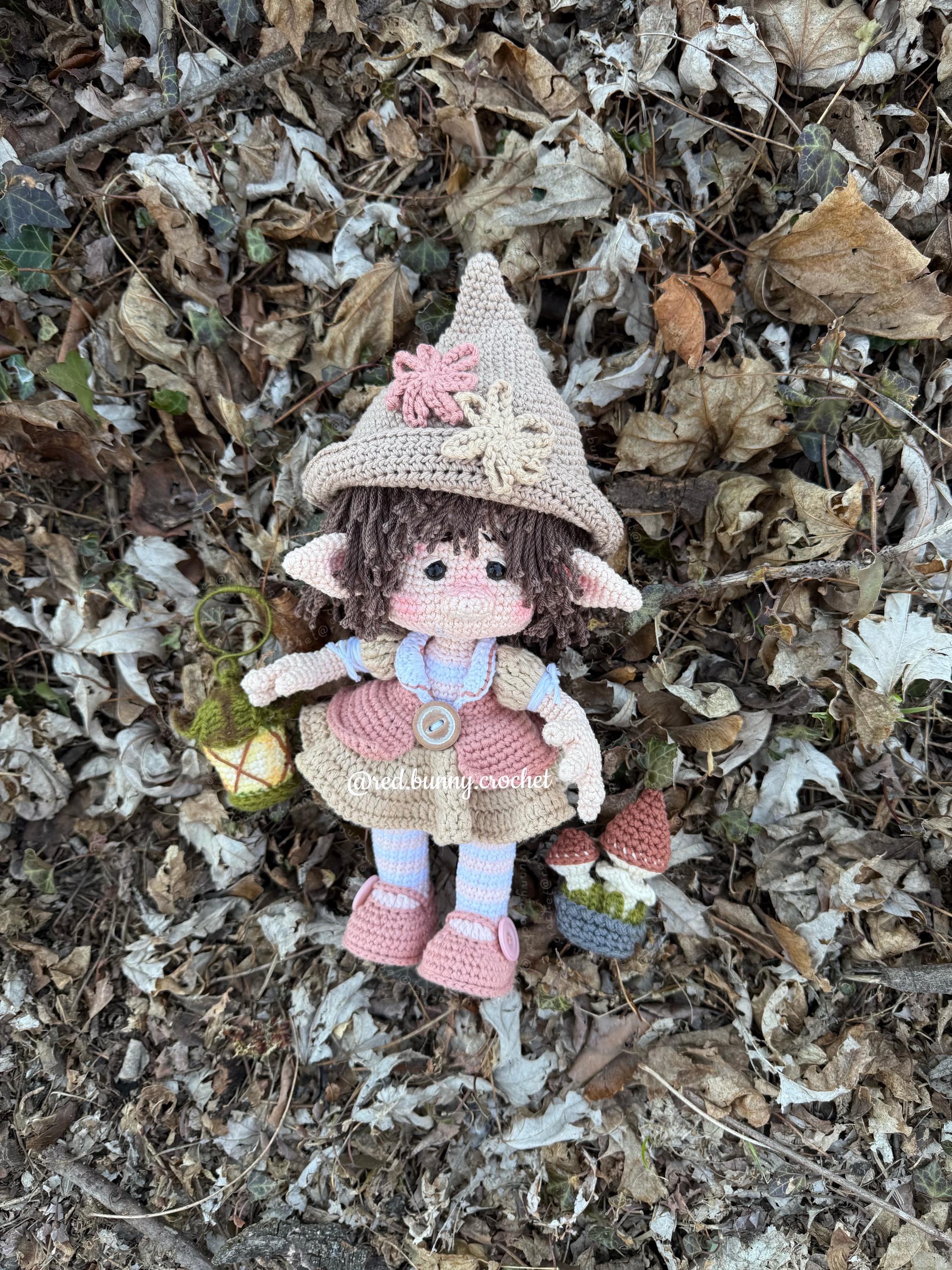 Forest elf crochet pattern bundle 2 PDF Files Amigurumi doll girl ENGLISH & SPANISH - Thumbnail 5