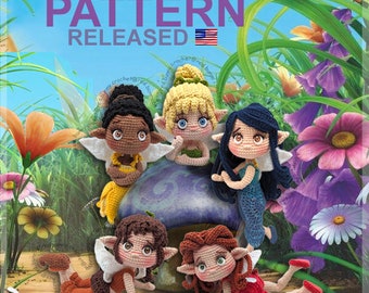 Fairy Amigurumi Doll Crochet Pattern Bundle (5 PDF Files)