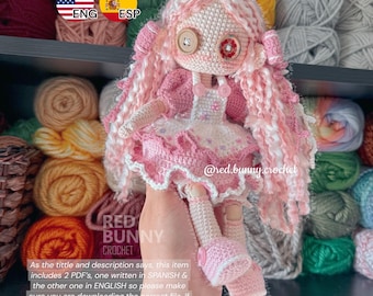Patrón de crochet Ragdoll Archivo PDF Muñeca amigurumi INGLÉS Y ESPAÑOL