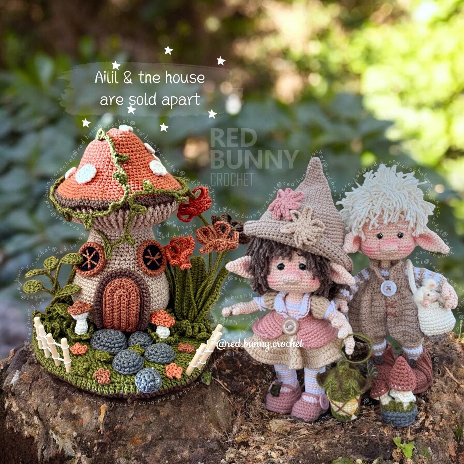 Forest elf crochet pattern bundle 2 PDF Files Amigurumi doll girl ENGLISH & SPANISH - Thumbnail 6