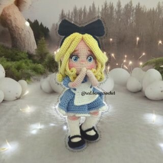 Crochet pattern Alice amigurumi doll in a magical world - Thumbnail 3