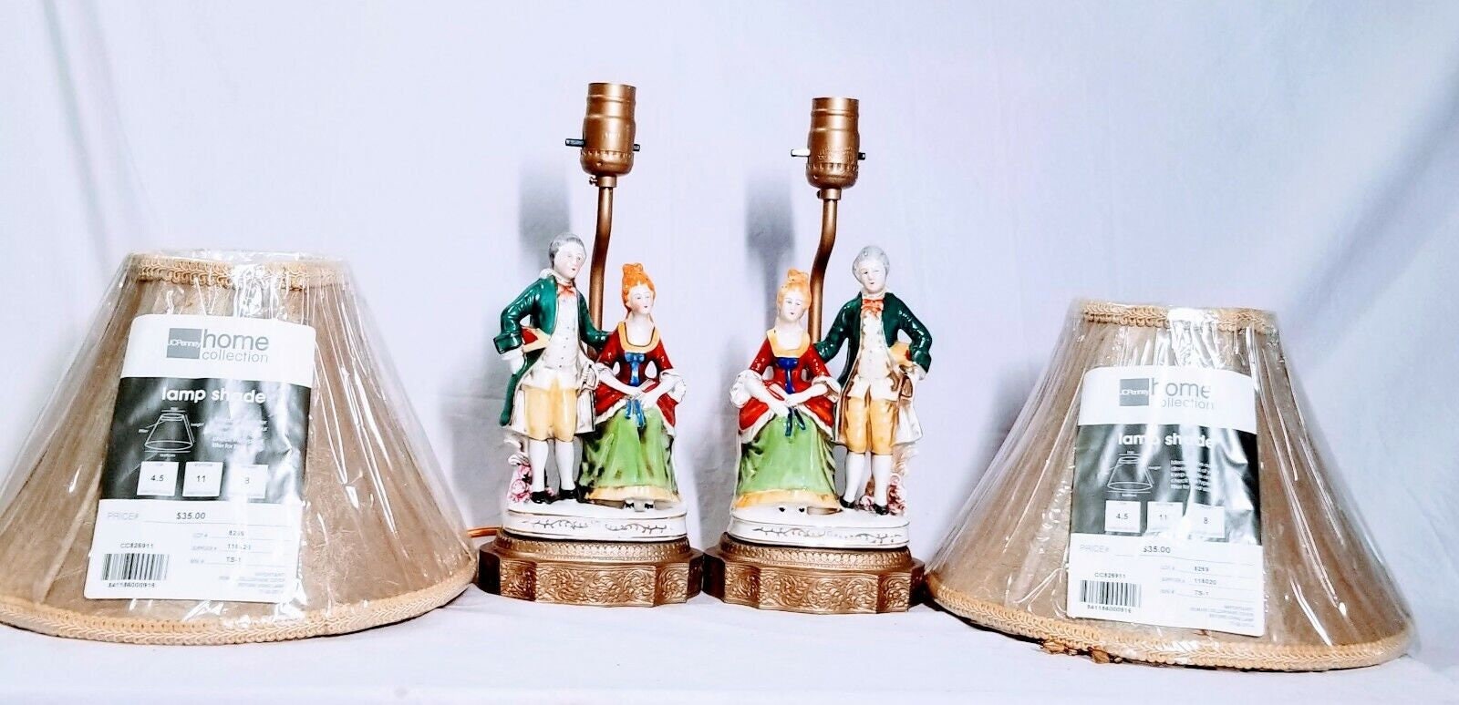 Antique Lamps, Colonial Man & Woman Figurine, German Porcelain W/new ...