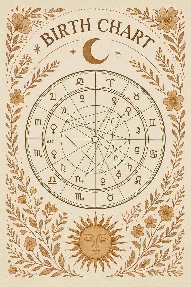 Personalized Birth Chart (digital Download) - Etsy