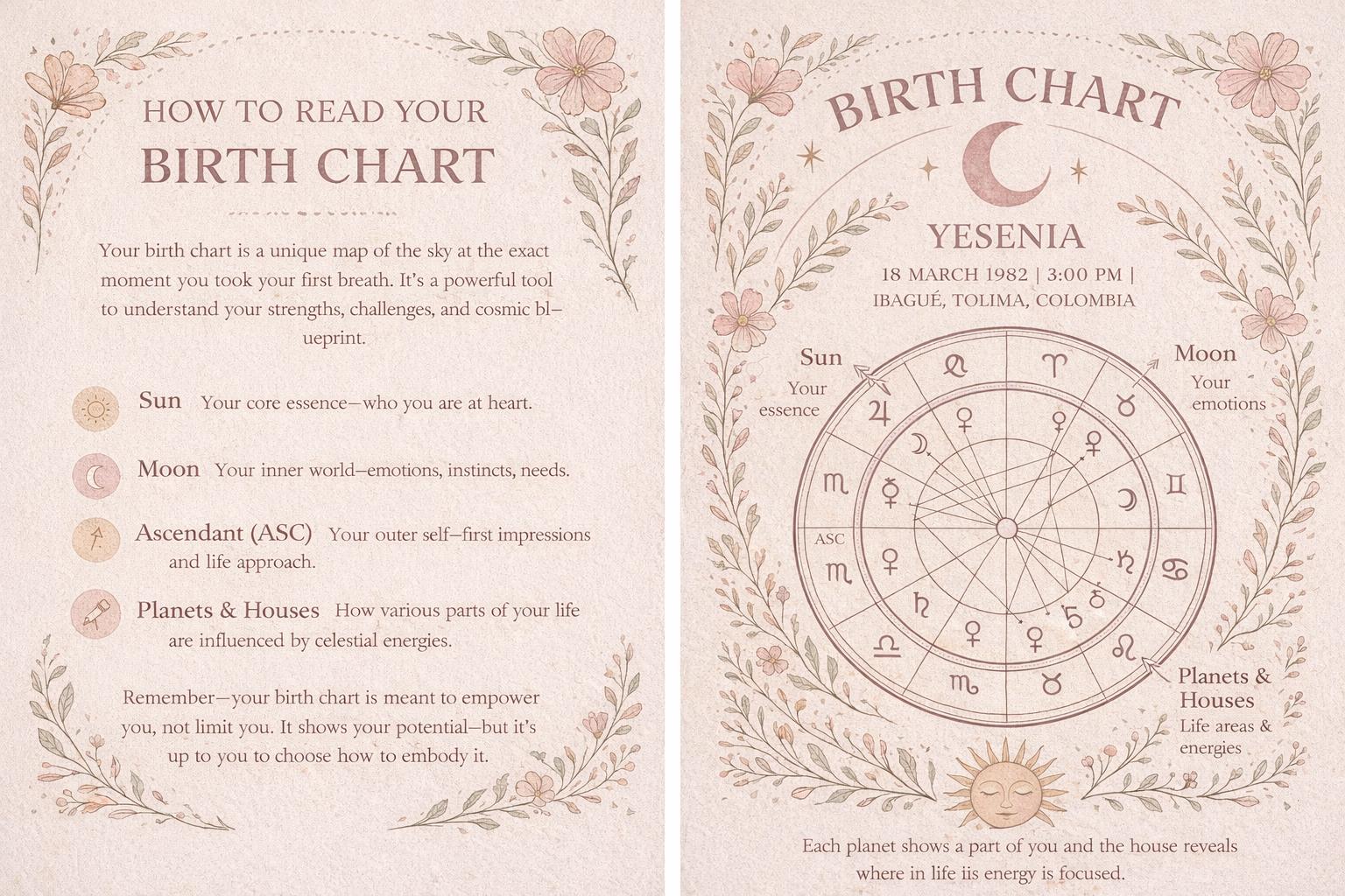 Personalized Birth Chart (digital Download) - Etsy