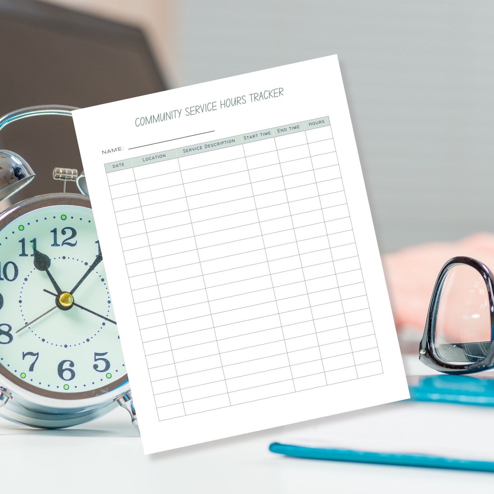 Community Service Hours Log Sheet Volunteer Activity Log - Etsy