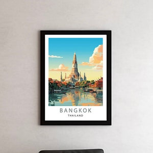 Bangkok Print Bangkok Poster v Art Thailand Print Bangkok Wall Art for Thailand Gifts Bangkok Thailand Print Digital Download