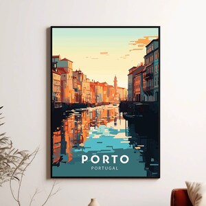 PORTO Poster Wall Art Print | PORTUGAL Art | Travel Poster | Minimalist Digital Download Artwork | Gift Idea | Anniversary gift