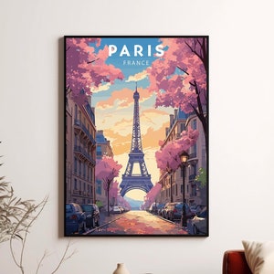 Póster de París / Impresión de París / Arte de París / Póster de viaje a París / Obra de arte digital minimalista descargable / Regalo de aniversario / Arte mural de París