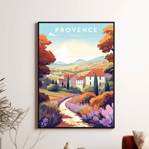 PROVENCE Poster Wall Art Print | FRANCE Wall Art | Provence Travel Poster | Minimalist Digital Download Artwork | Provence print