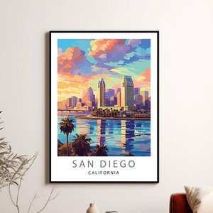 San Diego Poster | San Diego Travel Print | San Diego Art | Minimalist Digital Download Artwork | San Diego Gifts | San Diego Print