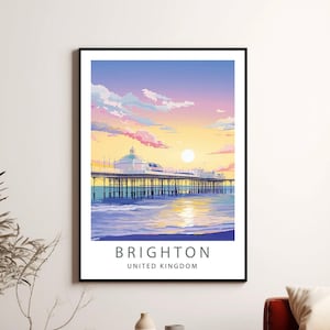 Capture the Magic of Brighton | Digital Travel Art Print | Instant Download | Wanderlust Wall Decor | Brighton Print | Brighton Poster