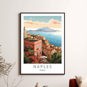 NAPLES Print | NAPLES Travel Poster | Naples Poster | Italy Travel Poster | Minimalist Digital Download Artwork | NAPLES Gift | Italy Art