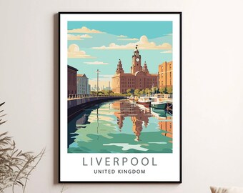 Liverpool Travel Poster, United Kingdom Print (Digital Download)