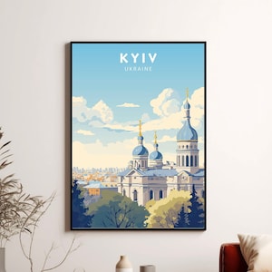 KYIV Print | UKRAINE Travel Poster | Kyiv Poster | Kyiv Travel Poster | Minimalist Digital Download Artwork | Kyiv Gift