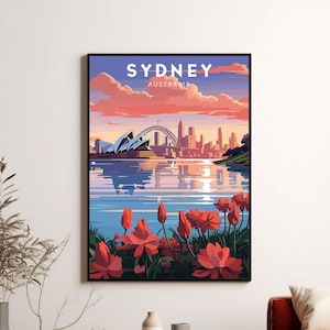 SYDNEY Poster | Sydney Print | Sydney Art | Sydney Travel Art | Minimalist Digital Download Artwork | Sydney Travel Art | Anniversary gift