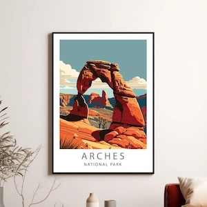Arches Print, Arches Nationalpark Poster, druckbare Sofortdownload, Arches Travel Art Print, minimalistisches digitales Wandkunstwerk