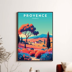 PROVENCE Poster, Printable Instant Download, PROVENCE Travel Art Print, Minimalist Digital Wall Artwork, Provence print, Provence poster