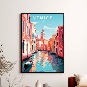 Venice Italy Travel Print, Venice Travel Art Wall Decor, Home Decor Wall Art City Travel Poster Gifts, Italy Poster, Italy Travel Print