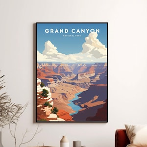 GRAND CANYON PRINT | National Park Travel Poster | Grand Canyon Poster | Grand Canyon Travel Poster | Minimalist Digital Download Artwork